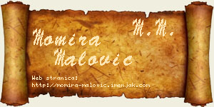 Momira Malović vizit kartica